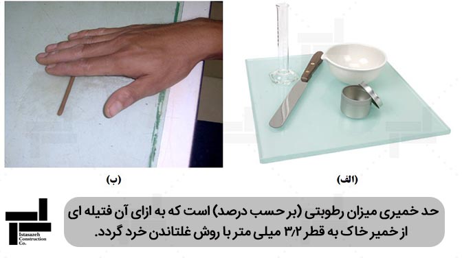 آزمایش تعیین حد خمیری 