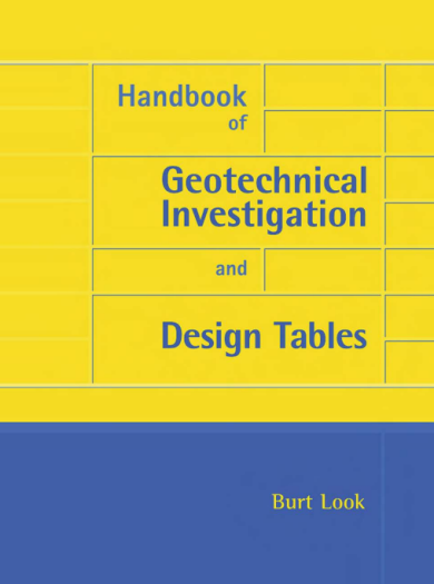 کتاب راهنمای جداول طراحی و بررسی ژئوتکنیک توسط برت