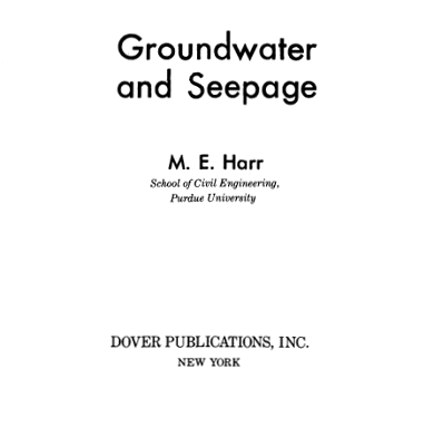 کتاب آب های زیر زمینی و تراوش آب در خاک - شرکت مهندسی ایستاسازه