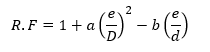 فرمول ضریب R.F 