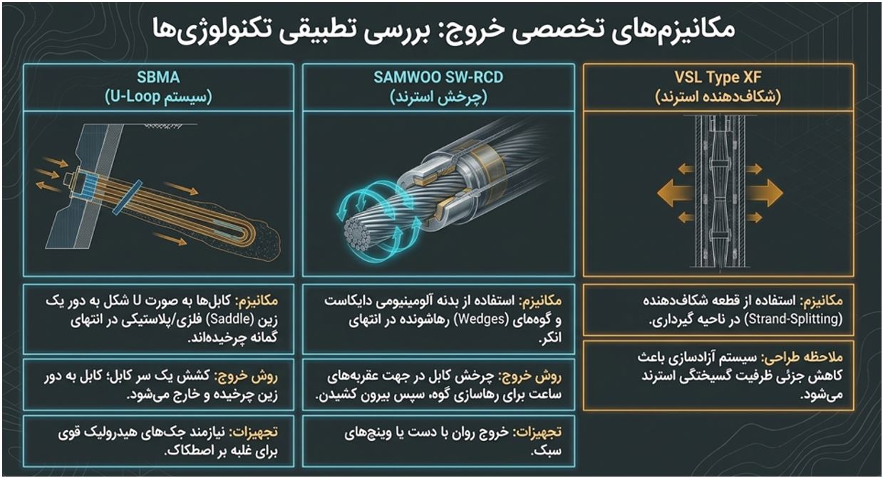 مکانیزم تخصصی خروج-بررسی تطبیقی تکنولوژی ها